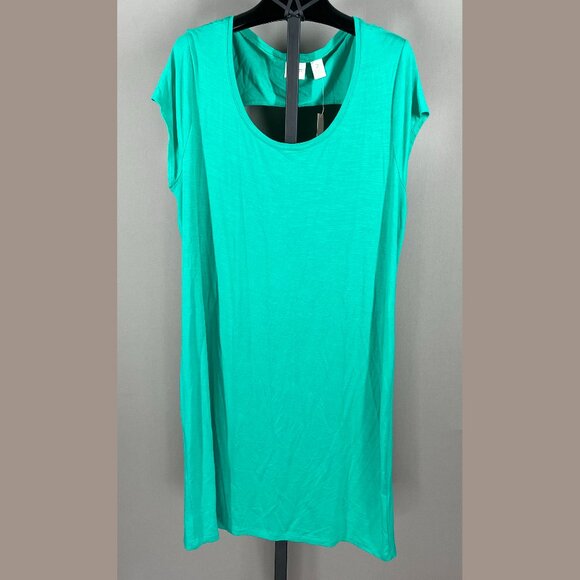 Chico's Dresses & Skirts - NEW Chicos Dress Womens Medium green zenergy open back casual colorful preppy
